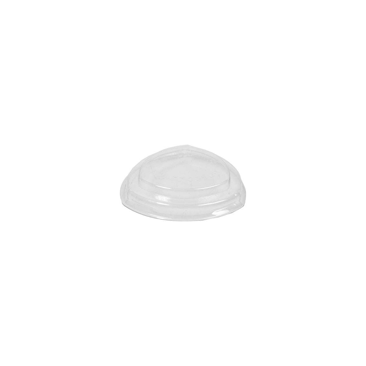 Triangle Flat Lid for 3.5 oz., Clear — Case of 1000 (Item EMI-TTG3FLP)