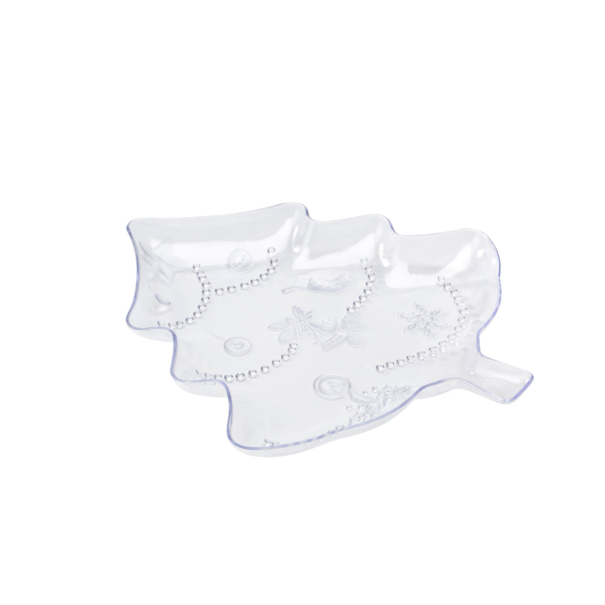 Christmas Tree Platter, Clear — Case of 24 (Item CTR710.CL)