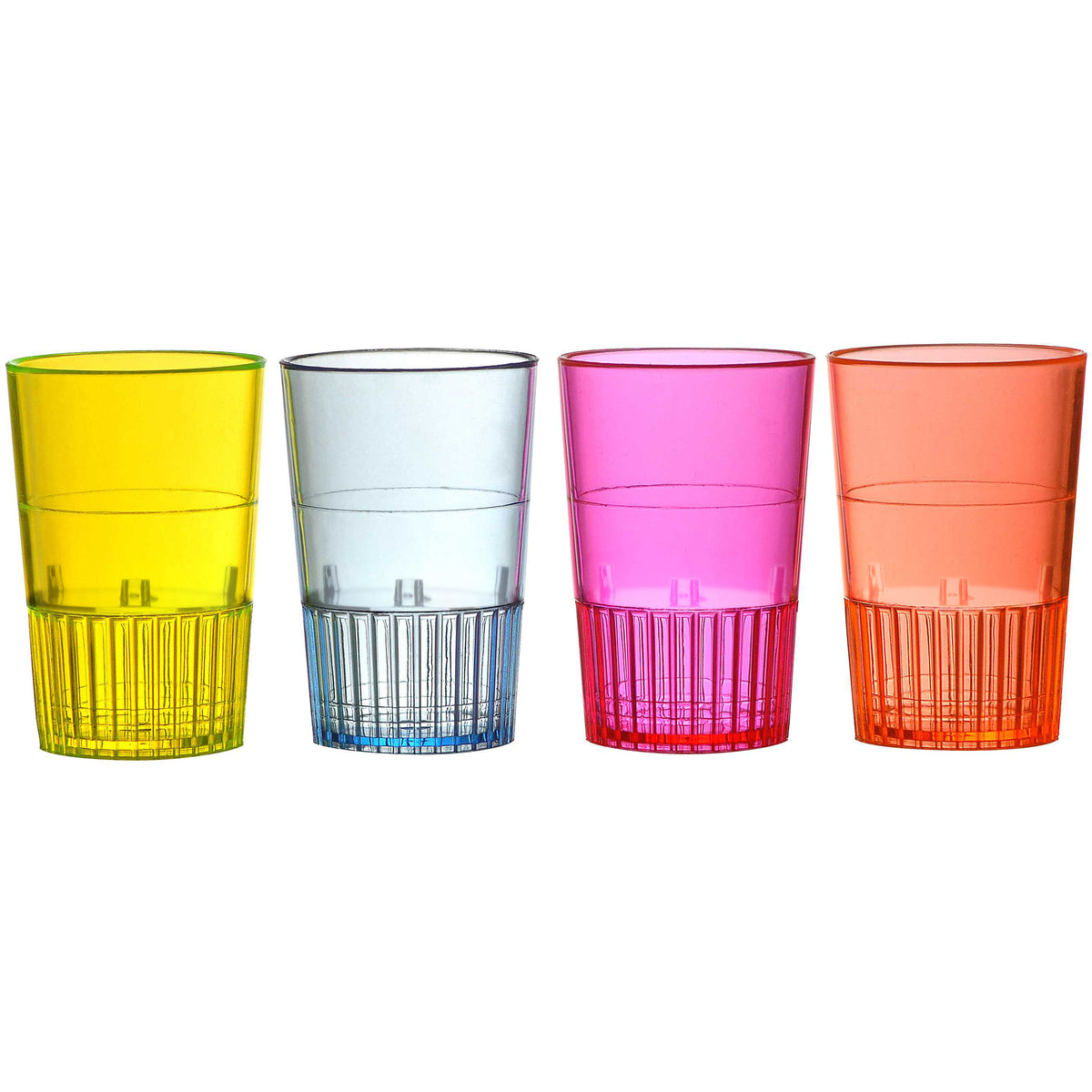 1 oz. Neon Shooters-Multicolor, Bl,Org,Rd,Y — Case of 300 (Item 4110-MIX)