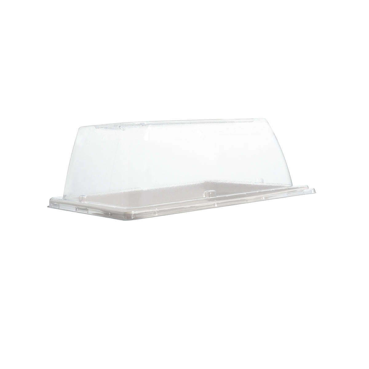 7.5" X 5.5" - Dome Lid w/ Vent for Rectangular Plate, Clear — Case of 120 (Item 42RCL75)
