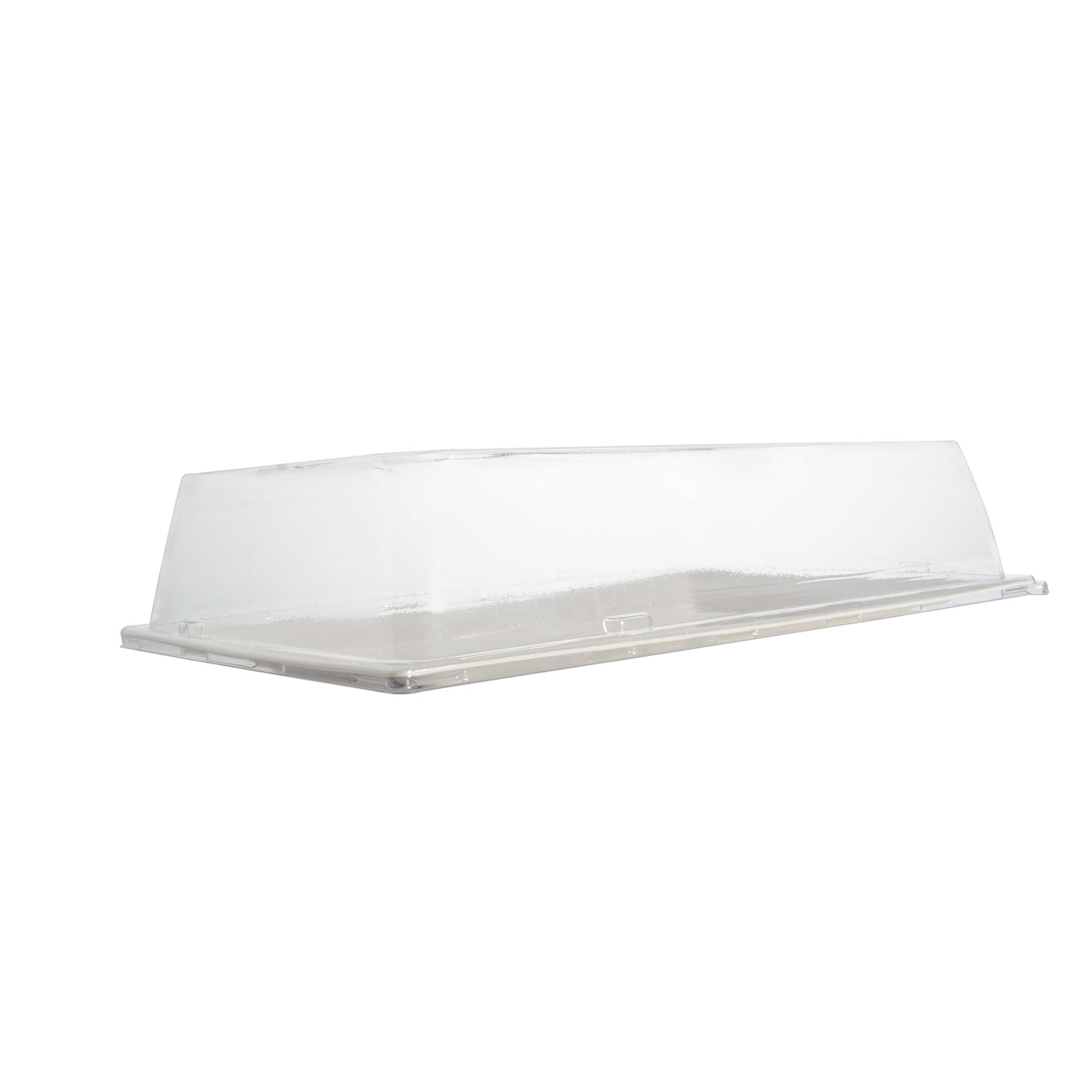 13" X 8" - Dome Lid w/ Vent for Rectangular Plate, Clear — Case of 120 (Item 42RCL138)