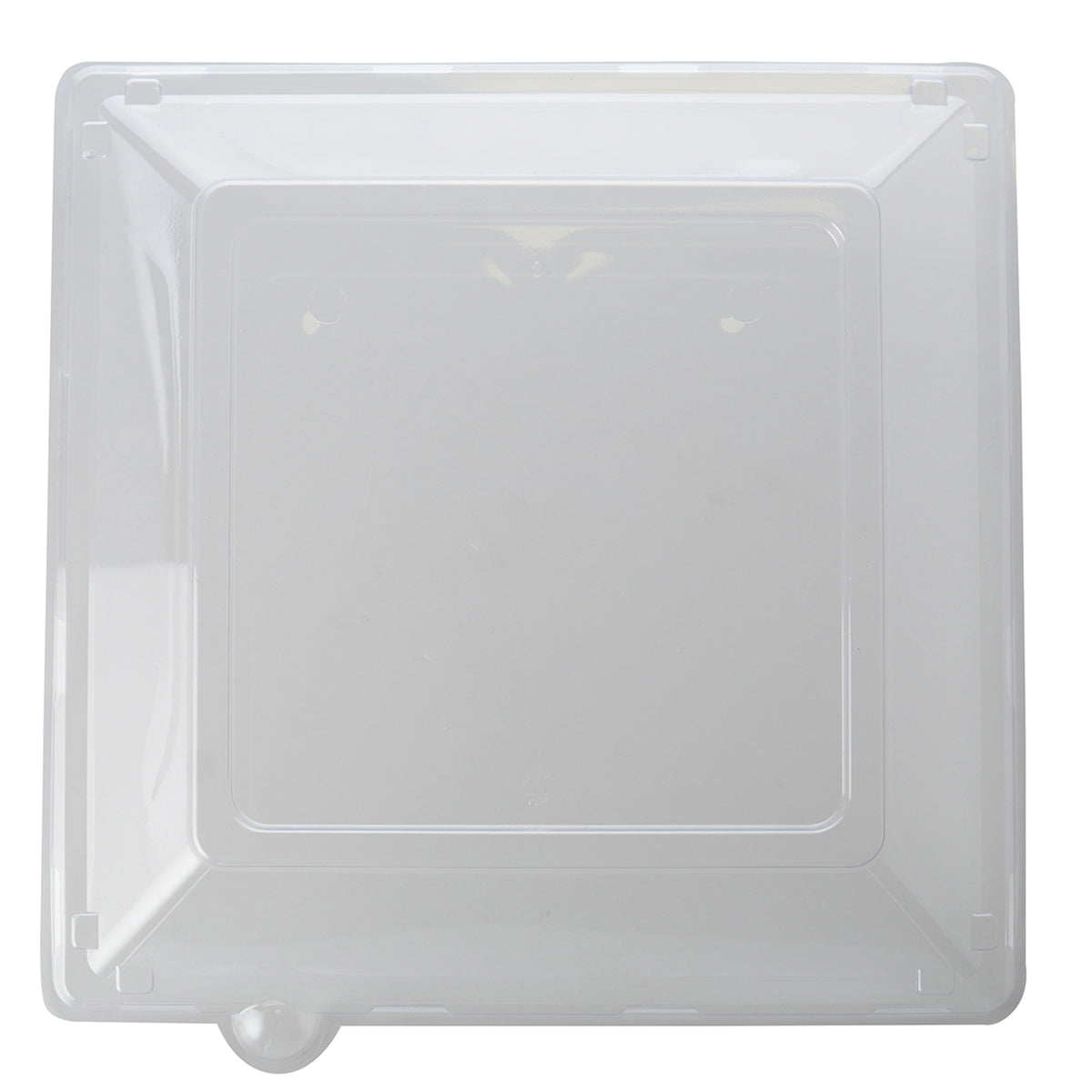 10.25" Lid w/ C-Vent for SQ Tray - 3", Clear — Case of 200 (Item 42ST10L)
