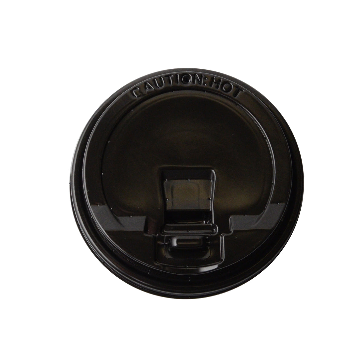 Hot Cup Lid Fits 10-20 oz. (90 mm), PP, Black — Case of 1000 (Item 42HCLPP90)