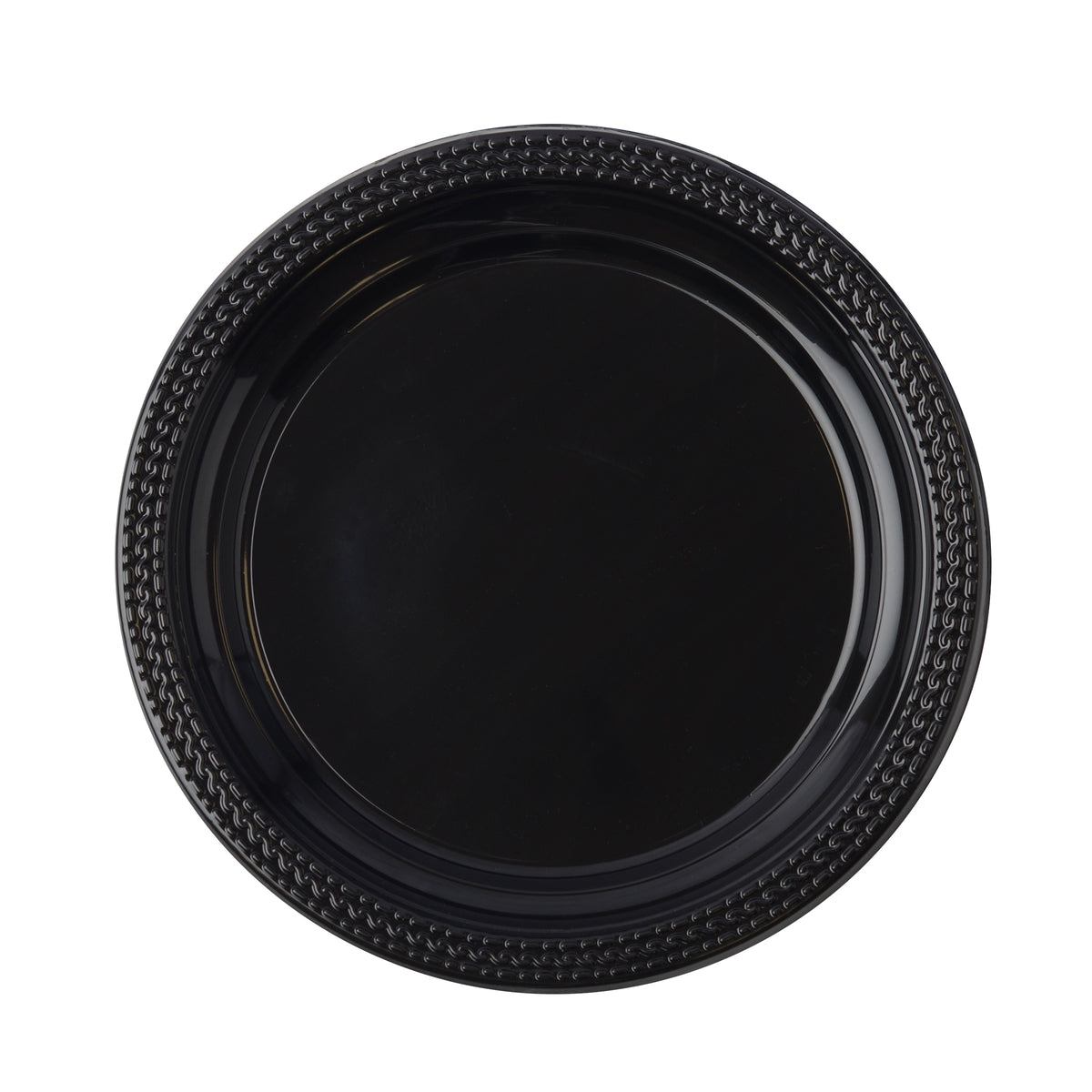 9'' Round Plate, Polypropylene, Black — Case of 400 (Item 17RP09PP.BK)