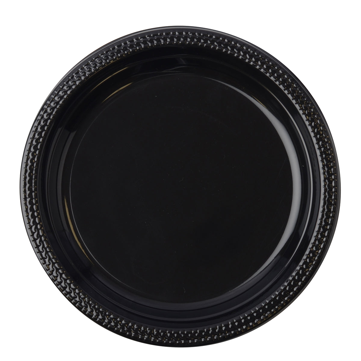 10'' Round Plate, Polypropylene, Black — Case of 400 (Item 17RP10PP.BK)