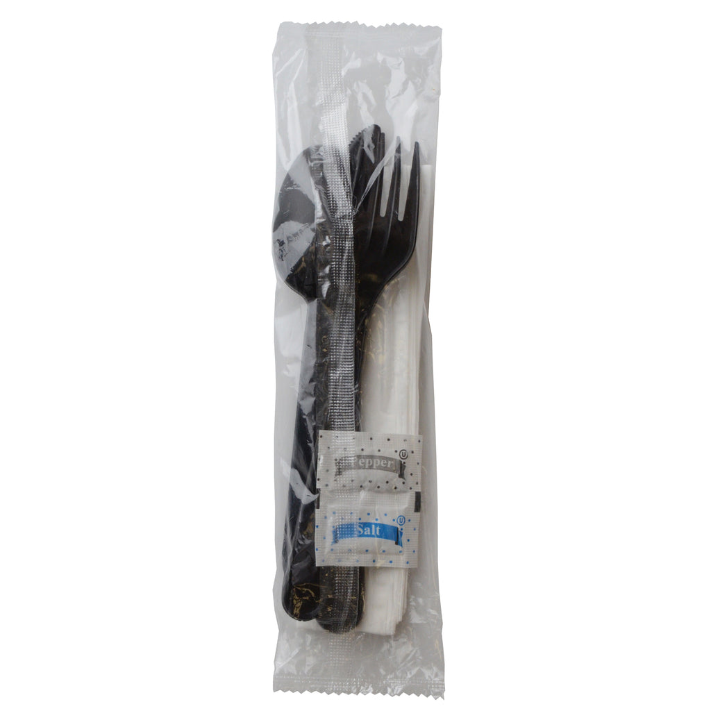 WRAPPED CUTLERY KIT - F, S, K, W/ NAPKIN S&P, PP