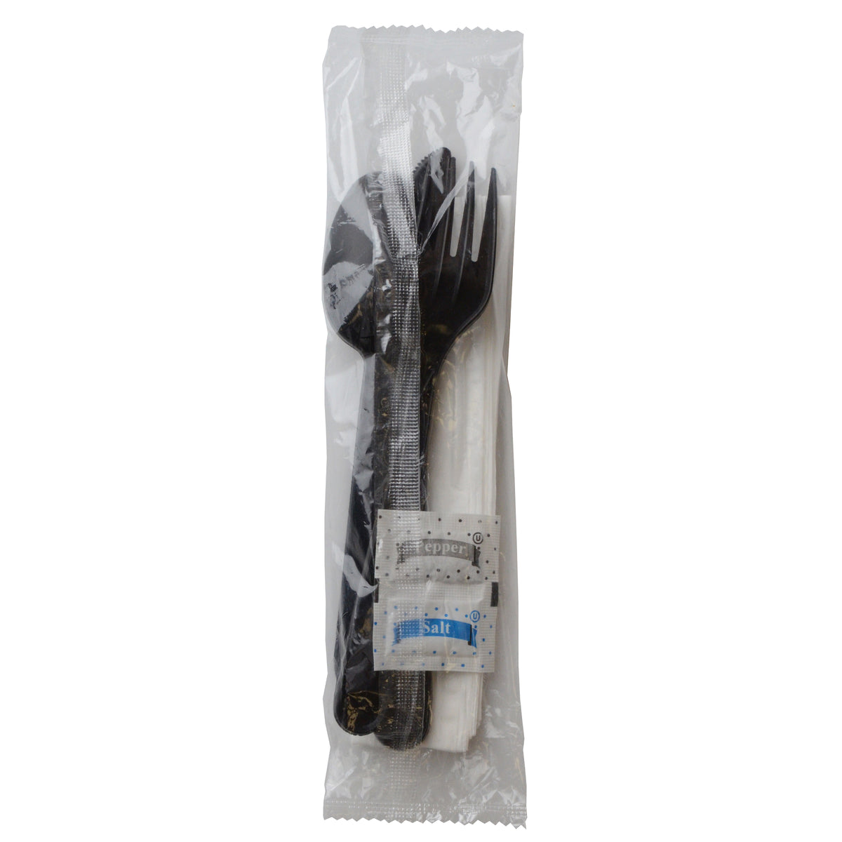 WRAPPED CUTLERY KIT - F, S, K, W/ NAPKIN S&P, PP