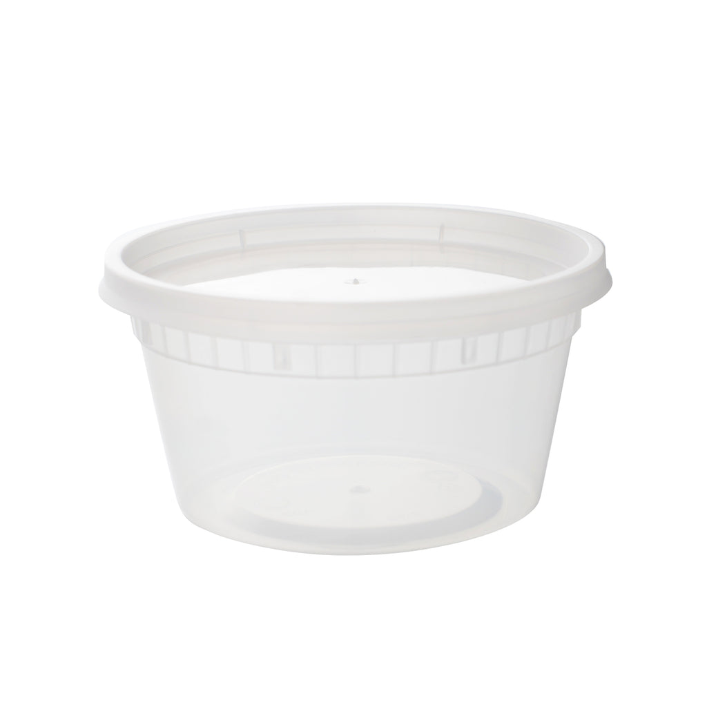 12 oz. Deli Container w/ Lid, PP & LDPE, Clear (Item 17CPDLC12)
