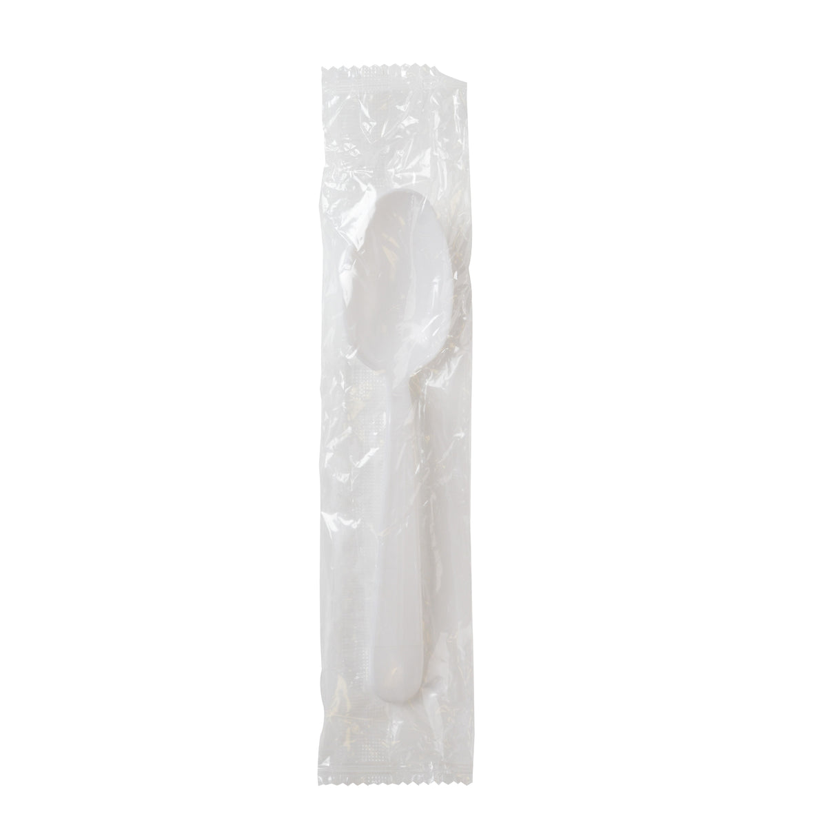 6" SPOON INDIVIDUALLY WRAPPED, PP BLACK, WHITE