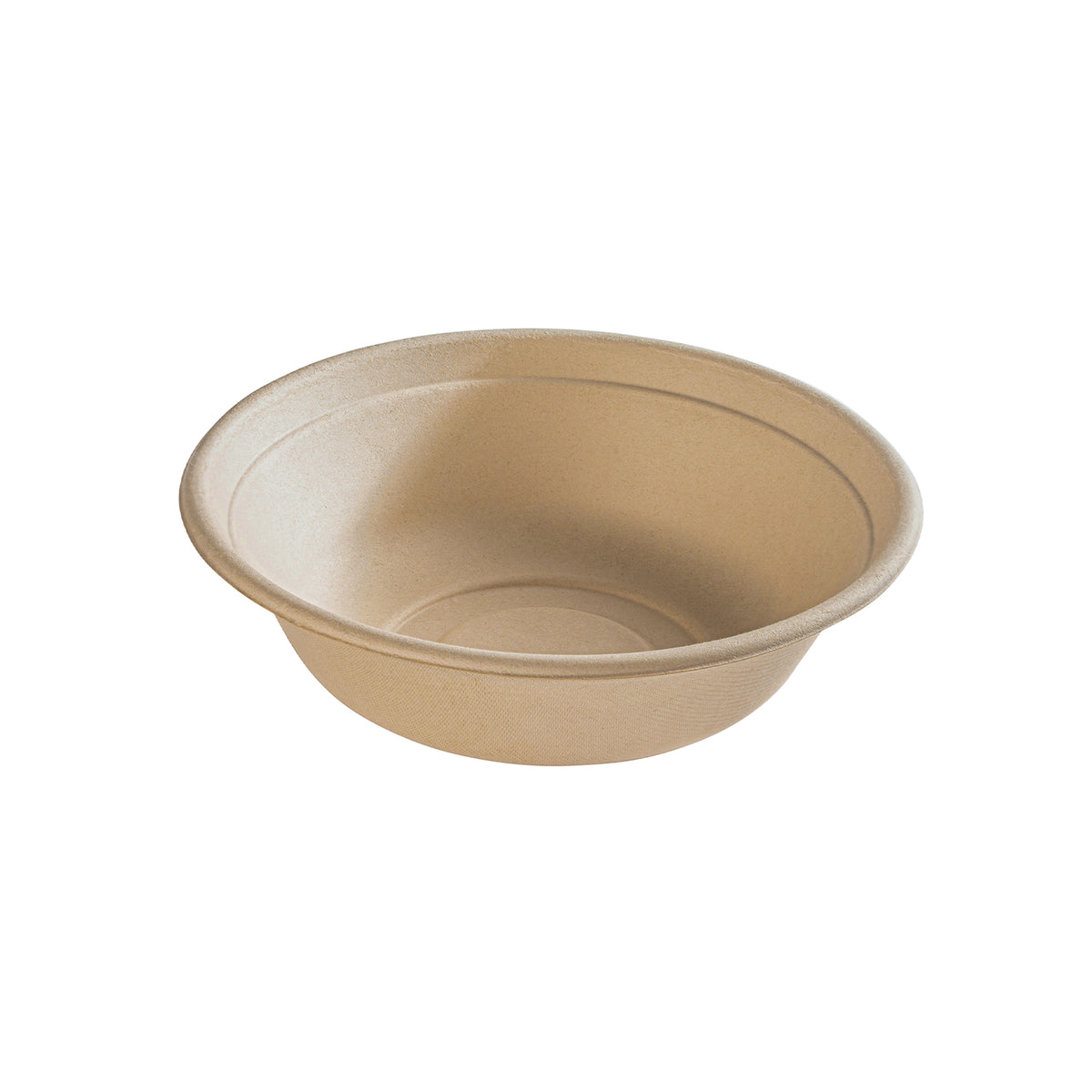 8" 32 oz. Round Bowl - PFAS Free, Tan — Case of 300 (Item 43RB32)