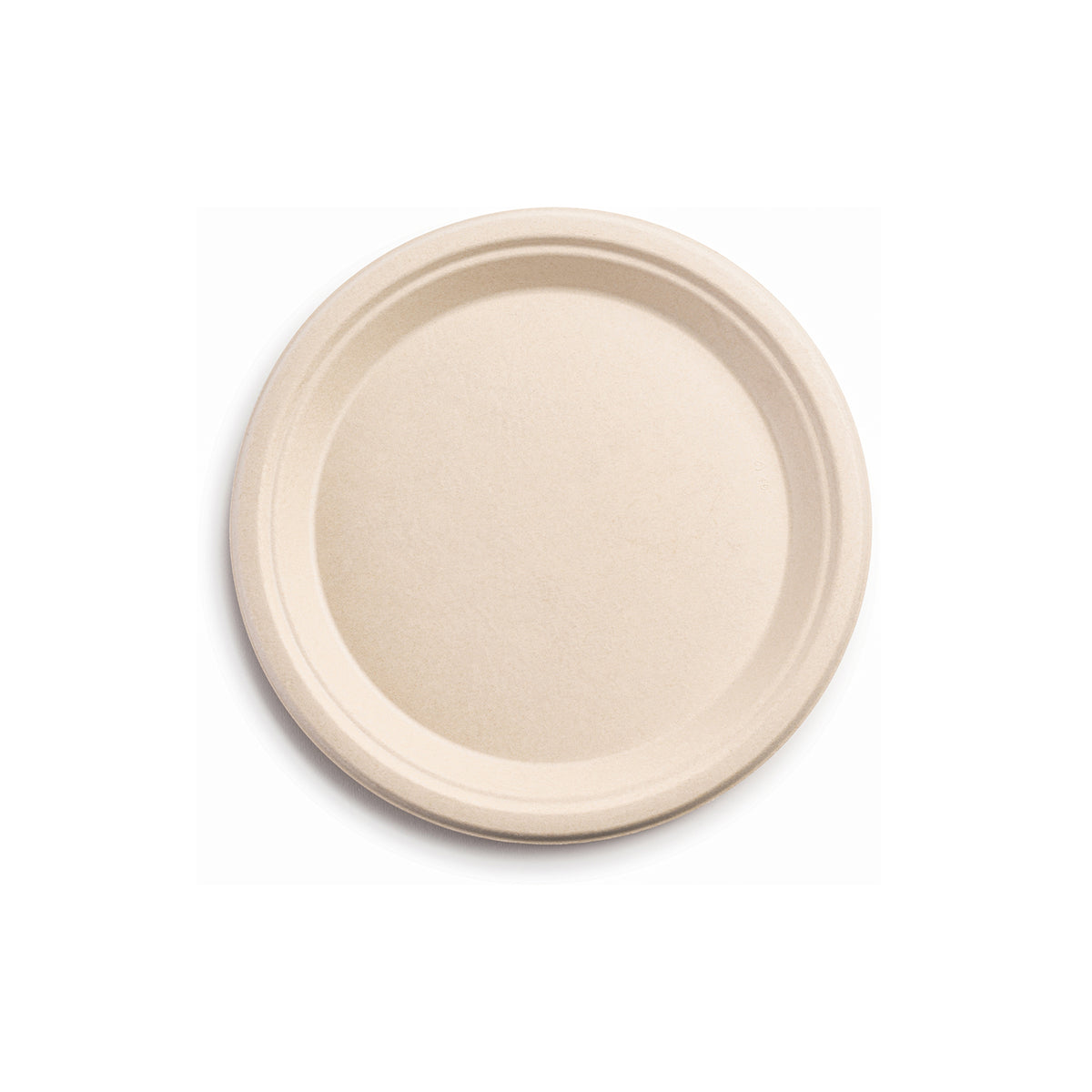 10" Round Plate - PFAS Free, Tan — Case of 500 (Item 43RP10)