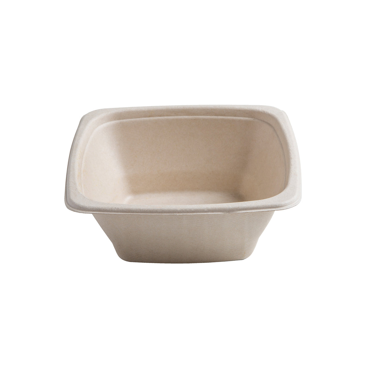 7" 24 oz. Square Bowl - PFAS Free, Tan — Case of 300 (Item 43SB24)