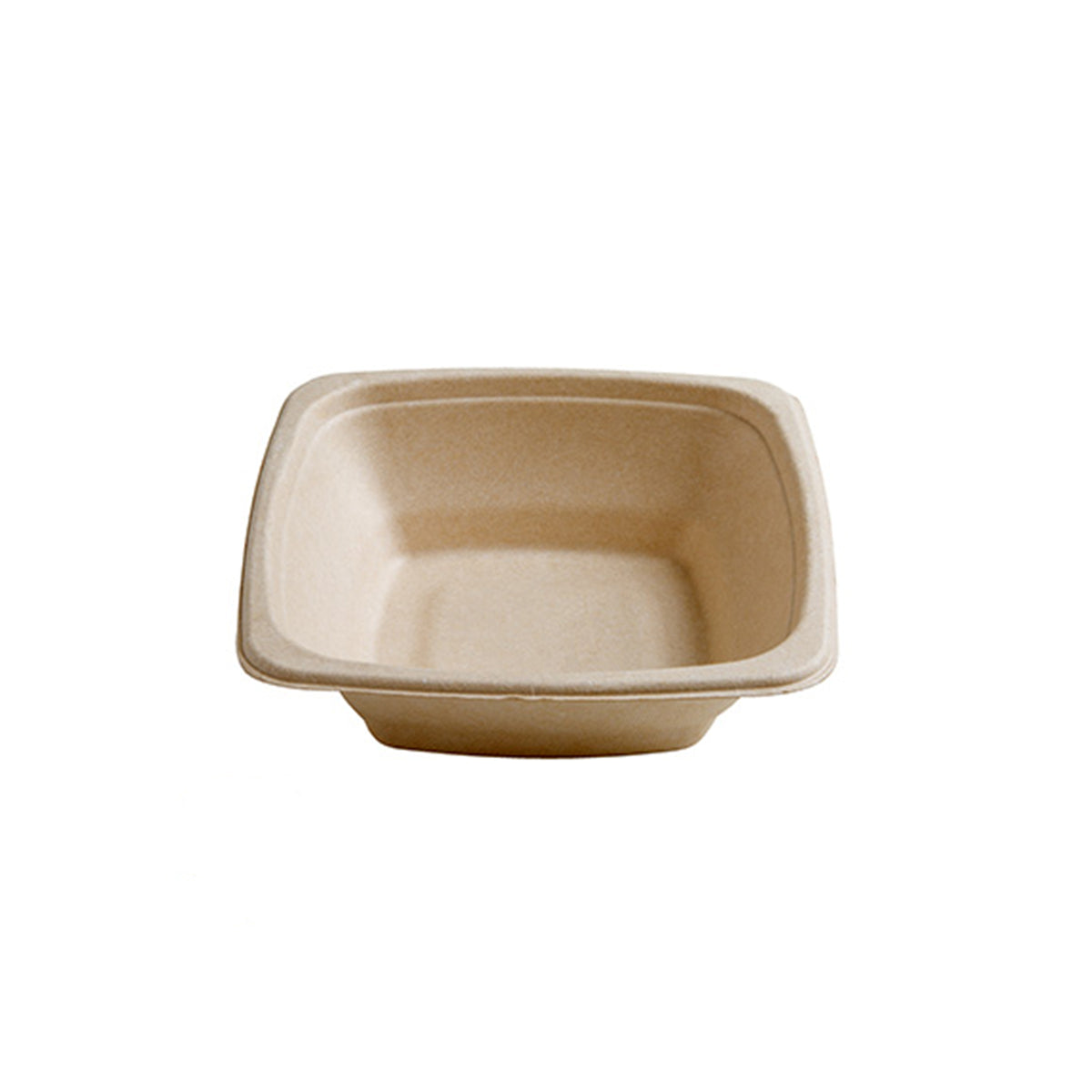 7" 16 oz. Square Bowl - PFAS Free, Tan (Fineline 43SB16)