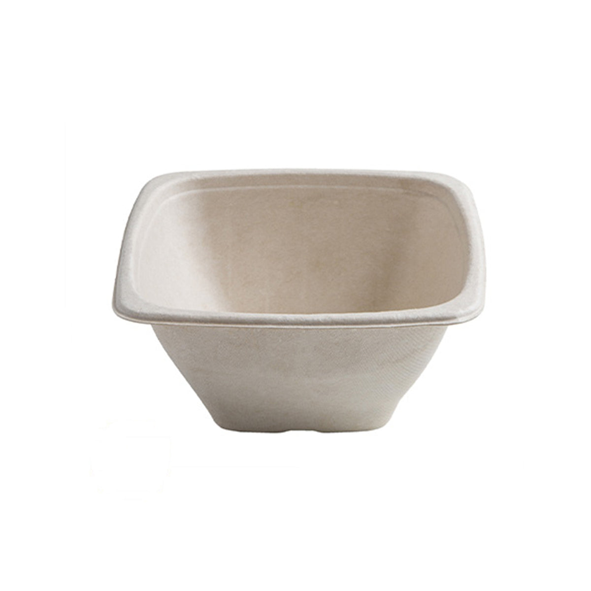 7" 32 oz. Square Bowl - PFAS Free, Tan — Case of 300 (Item 43SB32)