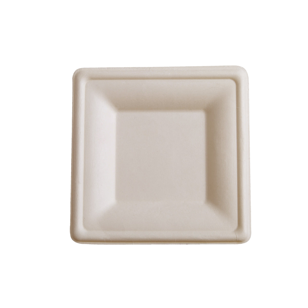 8" Square Plate - PFAS Free, Tan — Case of 500 (Item 43SP08)