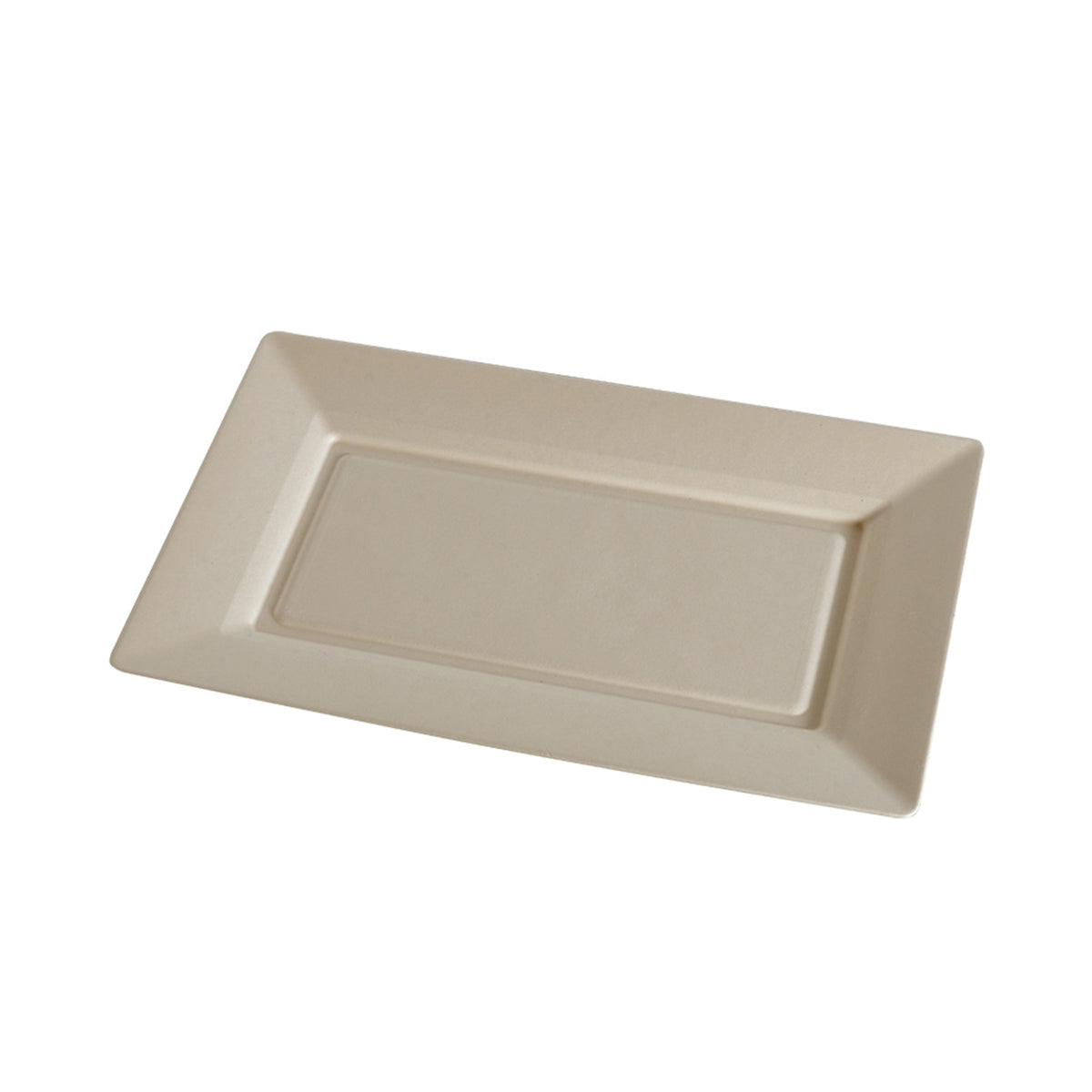 12" X 7.5" - Rectangular Plate - PFAS Free, Tan — Case of 300 (Item 43RCP127)