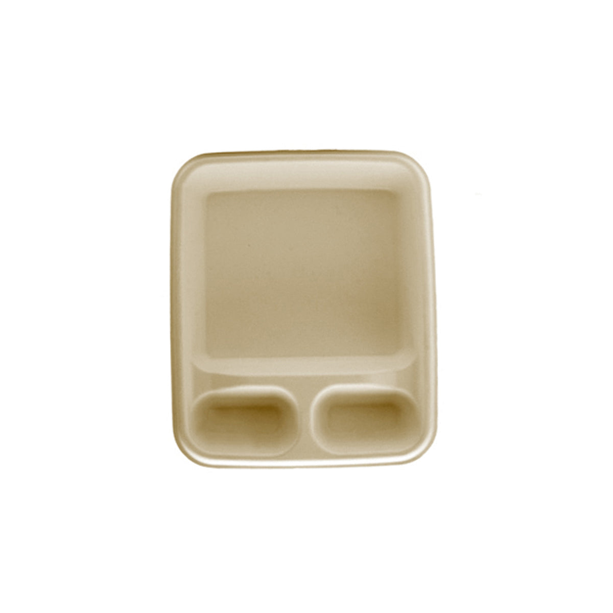 7" X 9" - 3 Section Nacho Tray - PFAS Free, Tan — Case of 500 (Item 43RCT79S3)