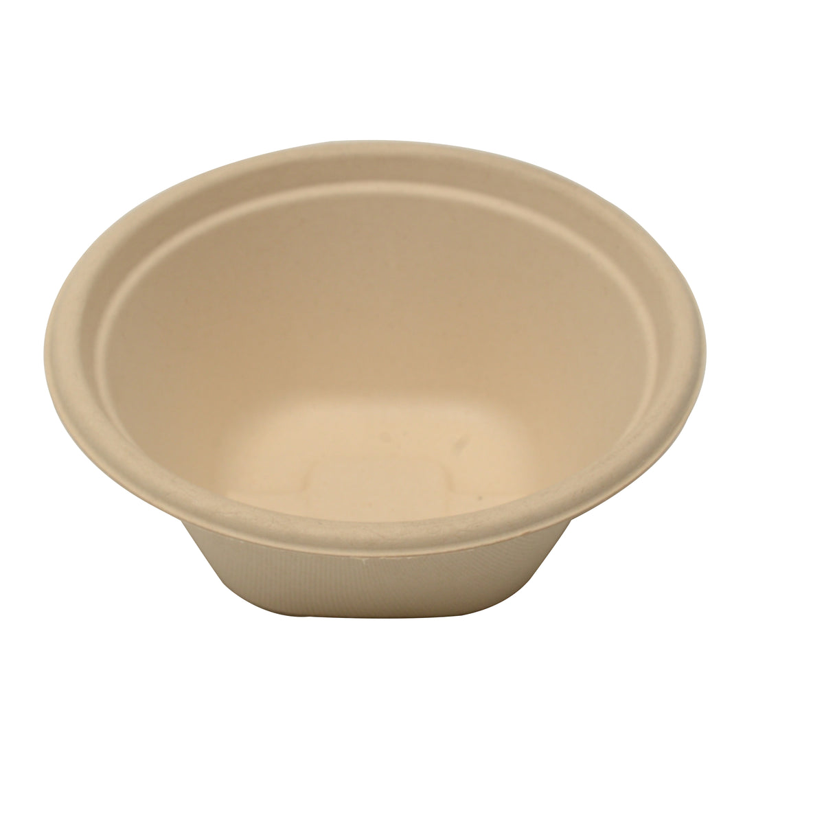 5.5" 16 oz. Round Bowl SQ Bottom - PFAS Free, Tan — Case of 300 (Item 43RSB16)