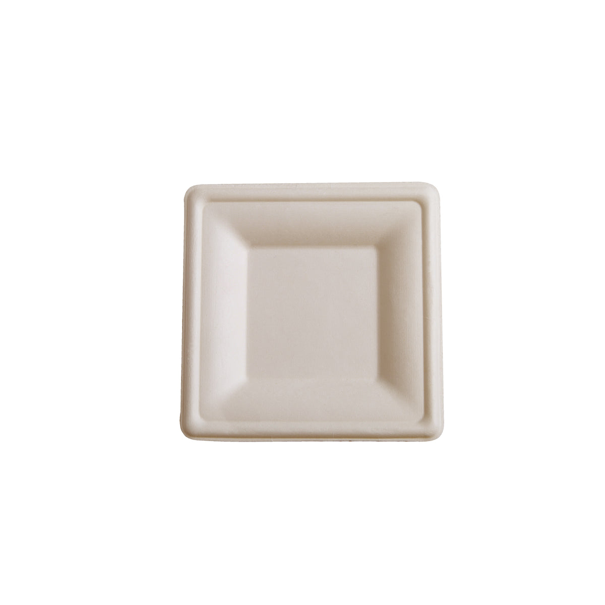6" Square Plate - PFAS Free, Tan — Case of 500 (Item 43SP06)