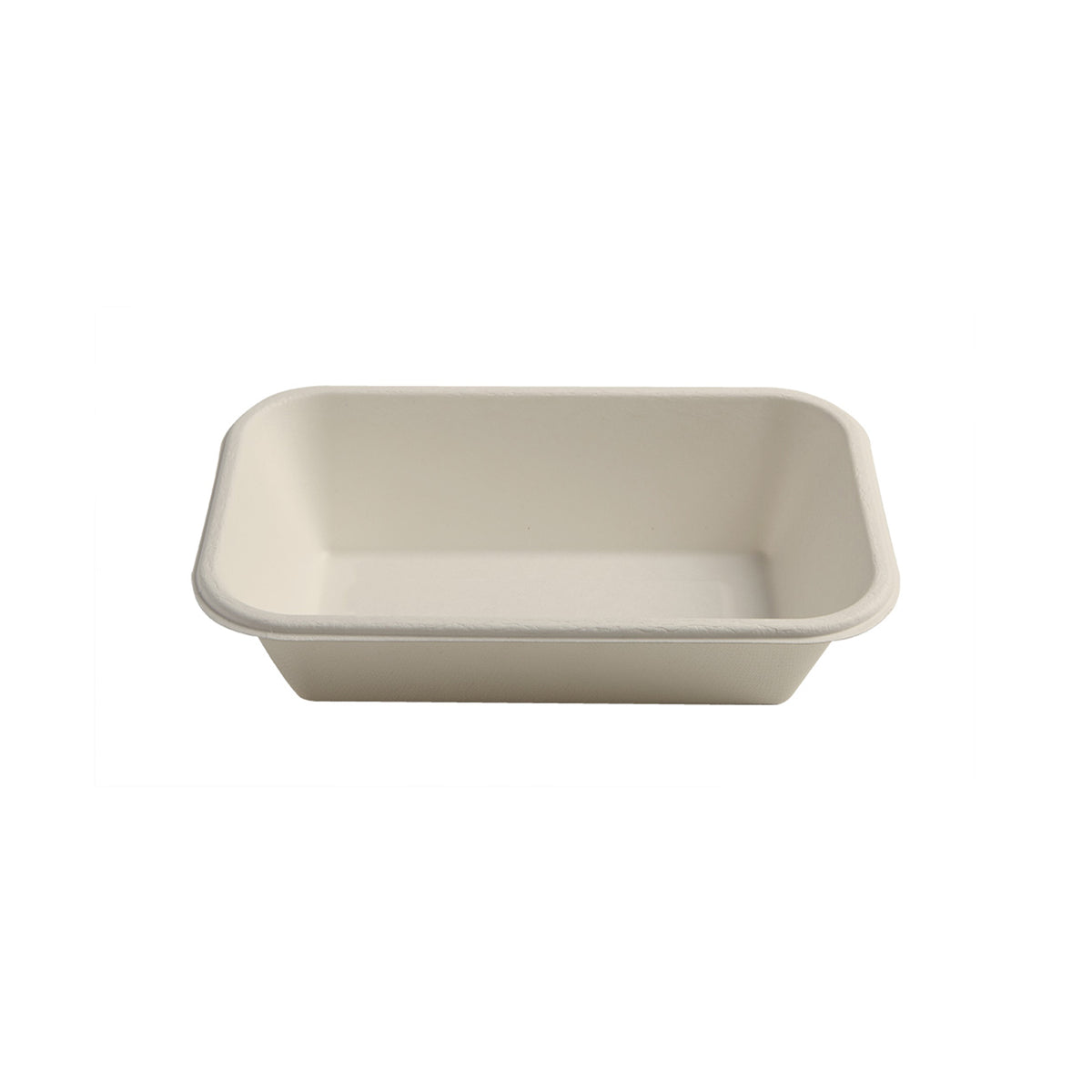 7" x 4.5" 12 oz. Rectangular Bowl - PFAS Free, Tan (Fineline 43RCB12)