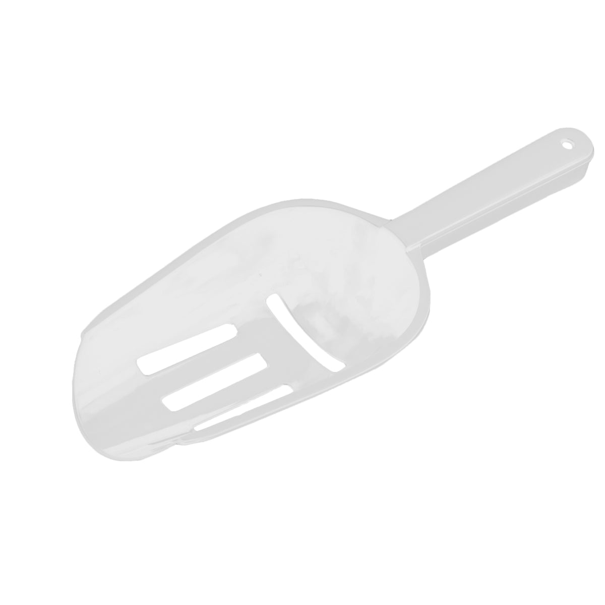 8.75" Slotted Ice Scoop, White — Case of 48 (Item 3324-WH)
