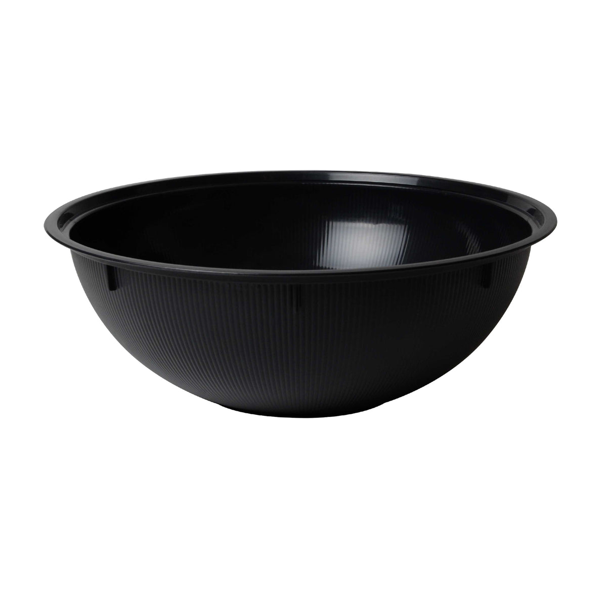 12" - 128 oz. Ribbed Hi Profile Bowls, Black (Fineline B12120.BK)