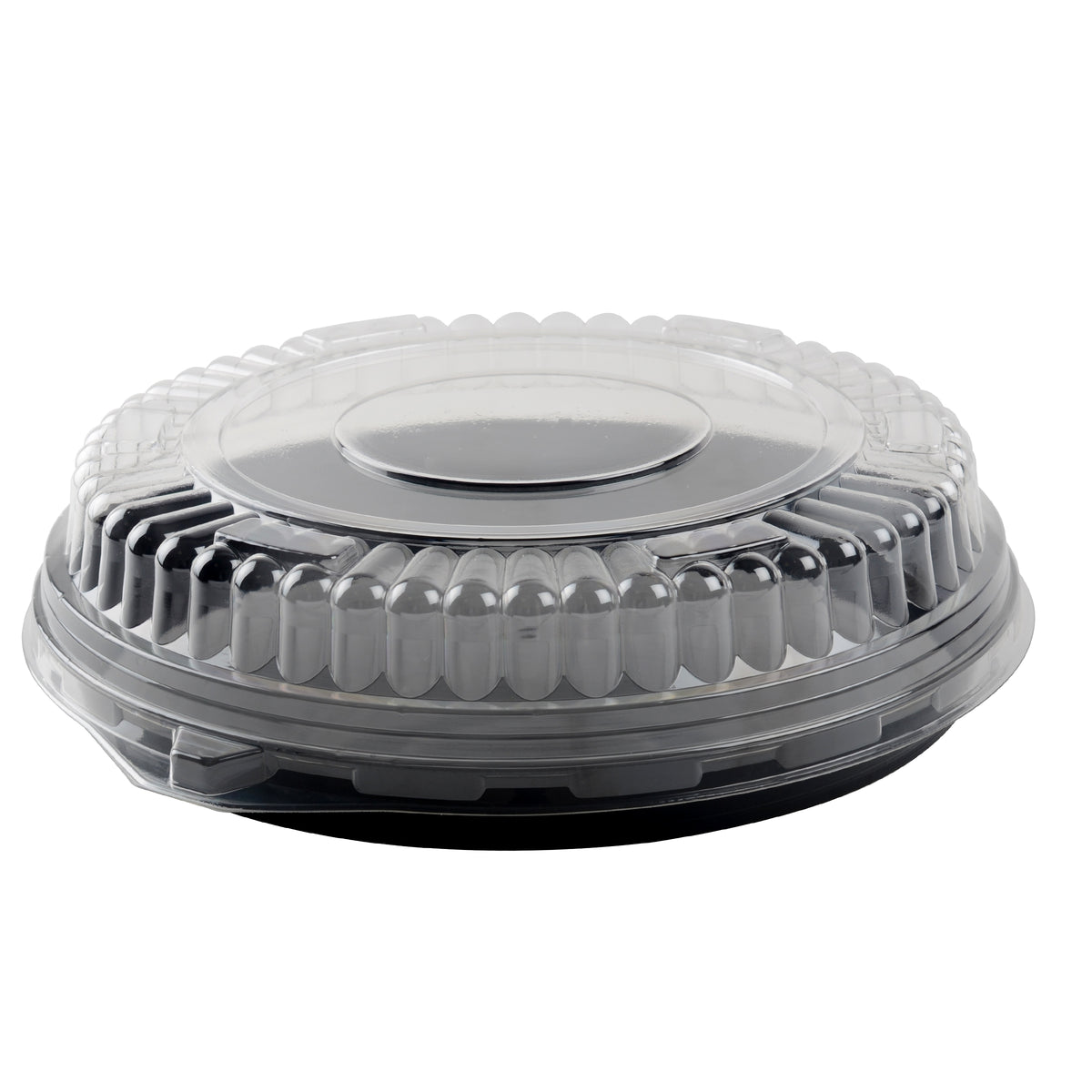 12" Low Dome Lid w/ Nesting Ring, Pete, Clear — Case of 50 (Item DDLS312.L)