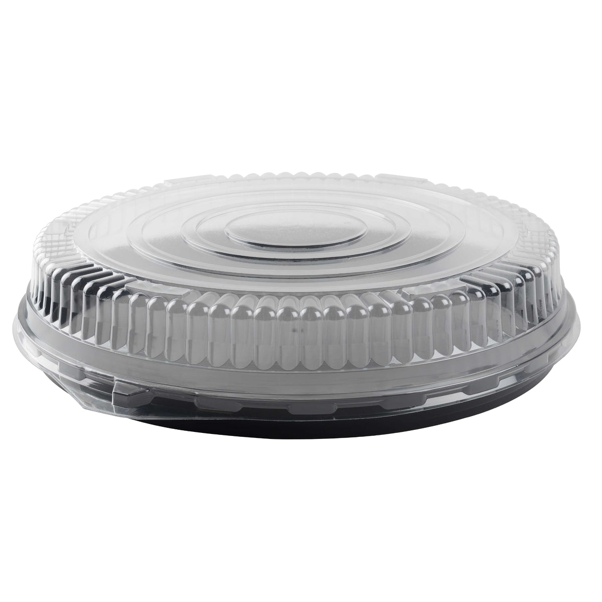 18" Low Dome Lid w/ Nesting Ring, Pete, Clear — Case of 50 (Item DDLS318.L)