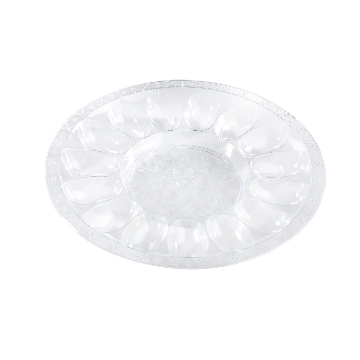 12" - 24 ct Deviled Egg Tray, Clear — Case of 25 (Item DE9224.CL)