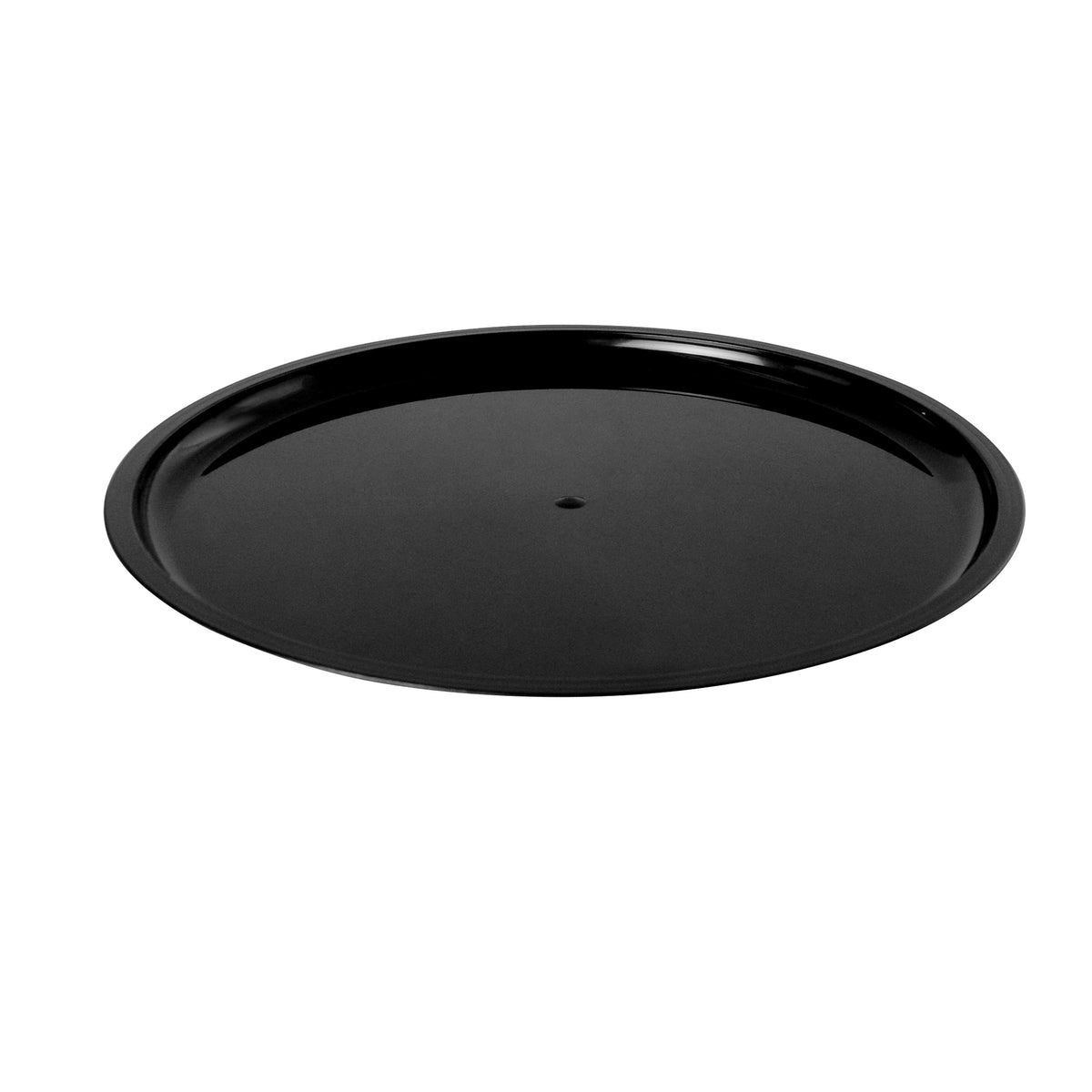 12" Heavy Round Platter, Black — Case of 25 (Item P12000.BK)