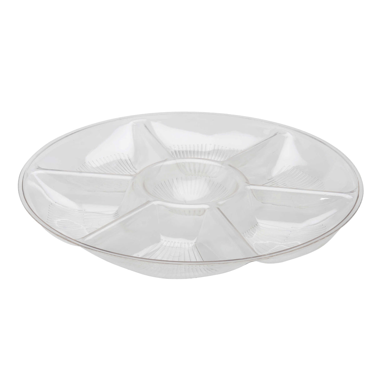 14" - 7 Compartment Tray, Clear — Case of 25 (Item D14070.CL)