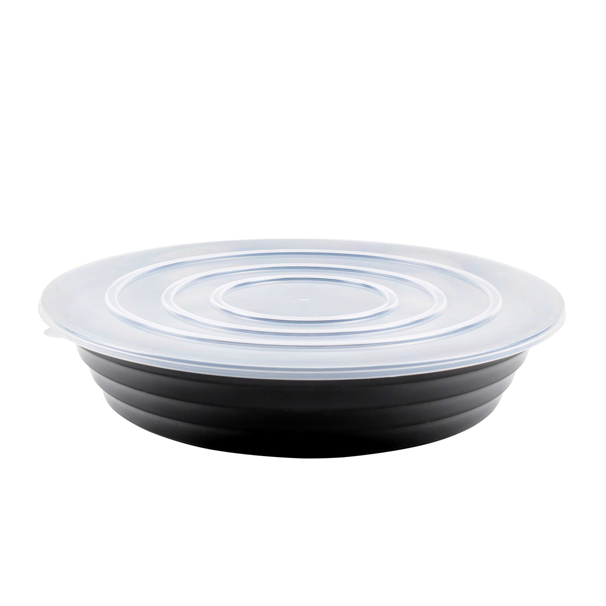 10" Round Flat Lid, Polypro, Clear — Case of 50 (Item C1000C.L)