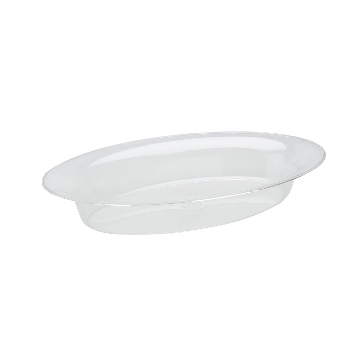 16" X 11" - 128 oz. Oval Bowl, Clear — Case of 25 (Item OVB09128.CL)