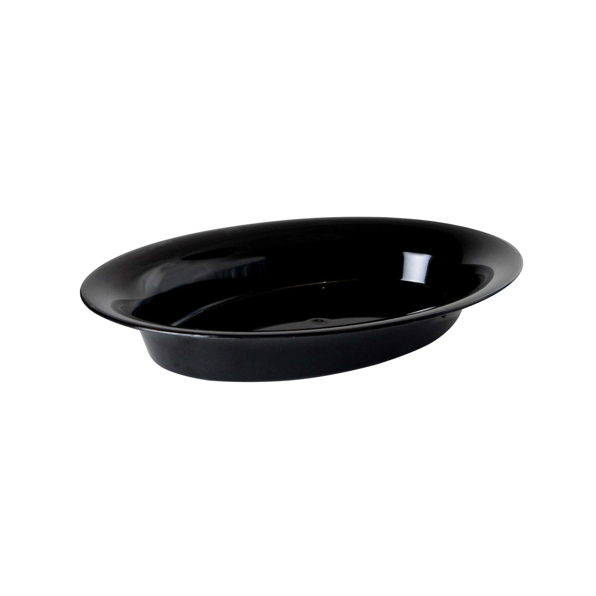 16" X 11" - 128 oz. Oval Bowl, Black — Case of 25 (Item OVB09128.BK)