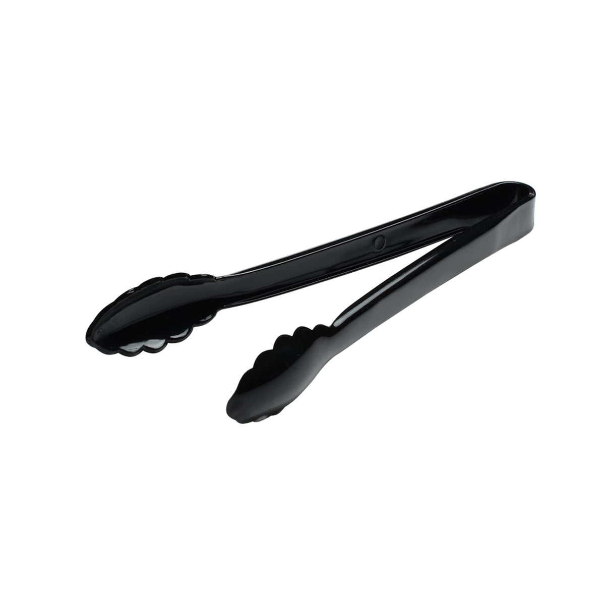 9" Scalloped Tongs HD, Black — Case of 24 (Item 3311-BK)