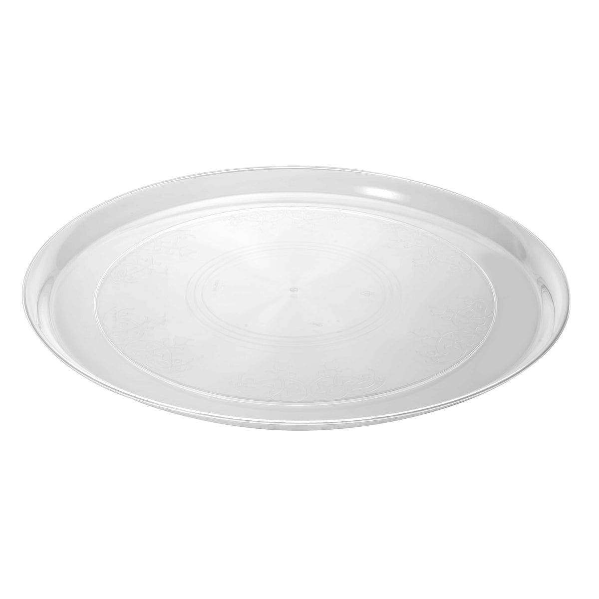 14" Supreme Round Tray, Clear — Case of 25 (Item 7401-CL)