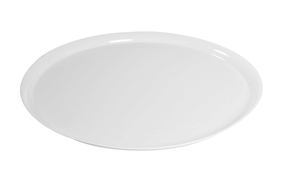 16" Supreme Round Tray, White — Case of 25 (Item 7601-WH)