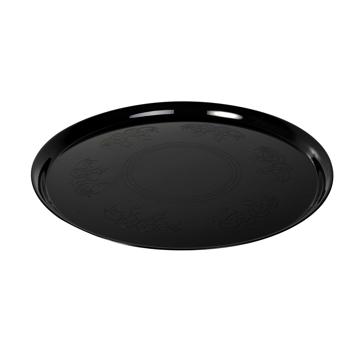 16" Supreme Round Tray, Black — Case of 25 (Item 7601-BK)