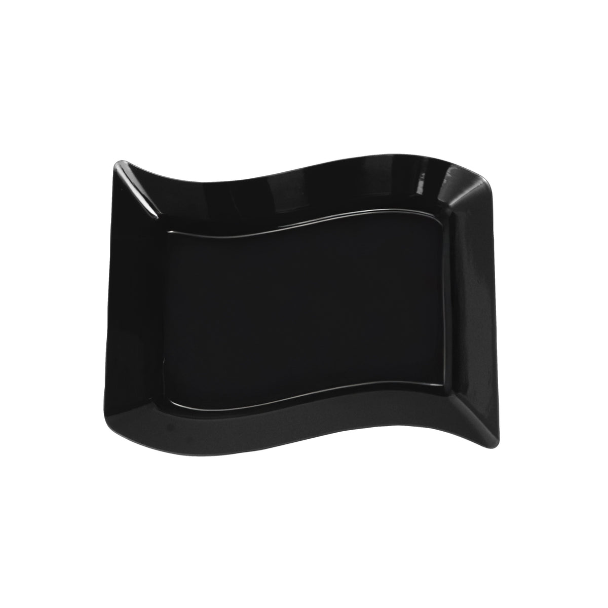 5.5" x 7.5" Dessert Plate, Black (Fineline 1405-BK)