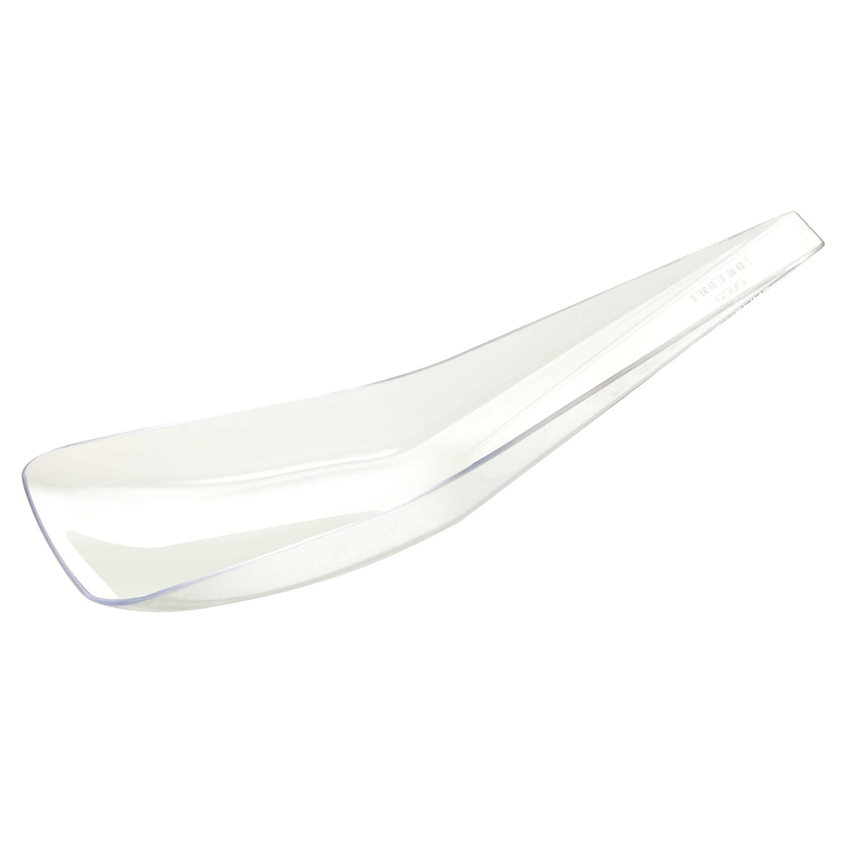 5" Tiny Tensils (Asian Spoon), Clear — Case of 200 (Item 6505-CL)