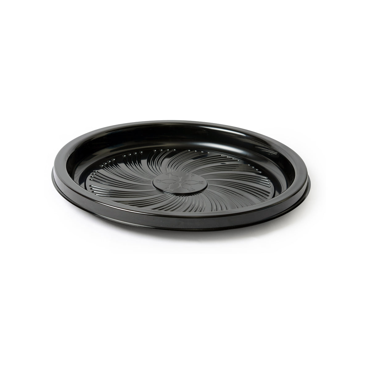 12" Majestic Round Tray, Black (Fineline 8210TF-BK)