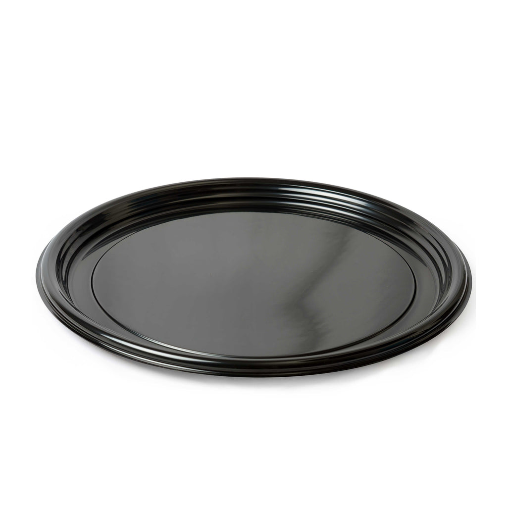 18" Vintage Round Tray, Black — Case of 25 (Item 7810TF-BK)