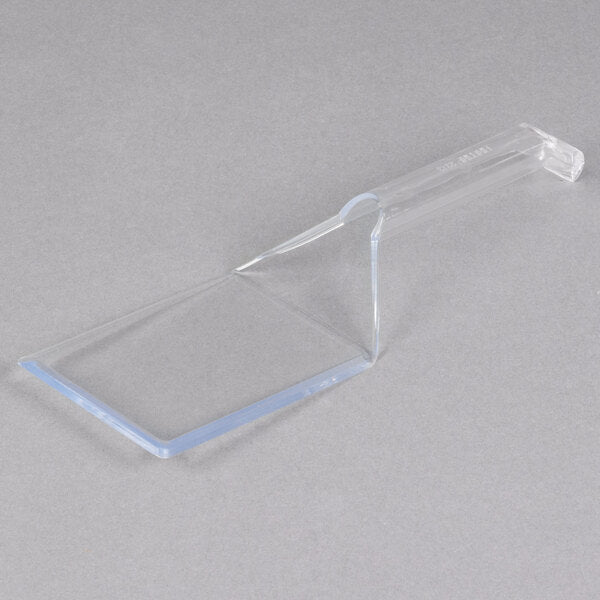 Fineline 10" Clear Disposable Spatula - 48/Case Black, Clear, White