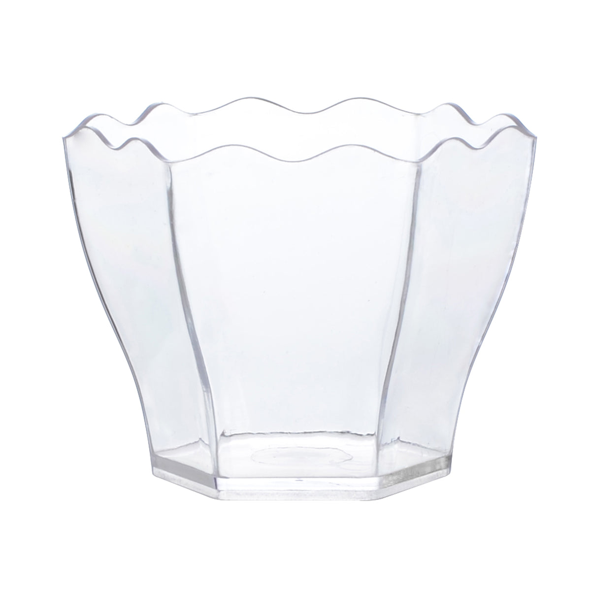 2.5 oz. Tiny Hexagon Cube, Clear — Case of 200 (Item 6304-CL)