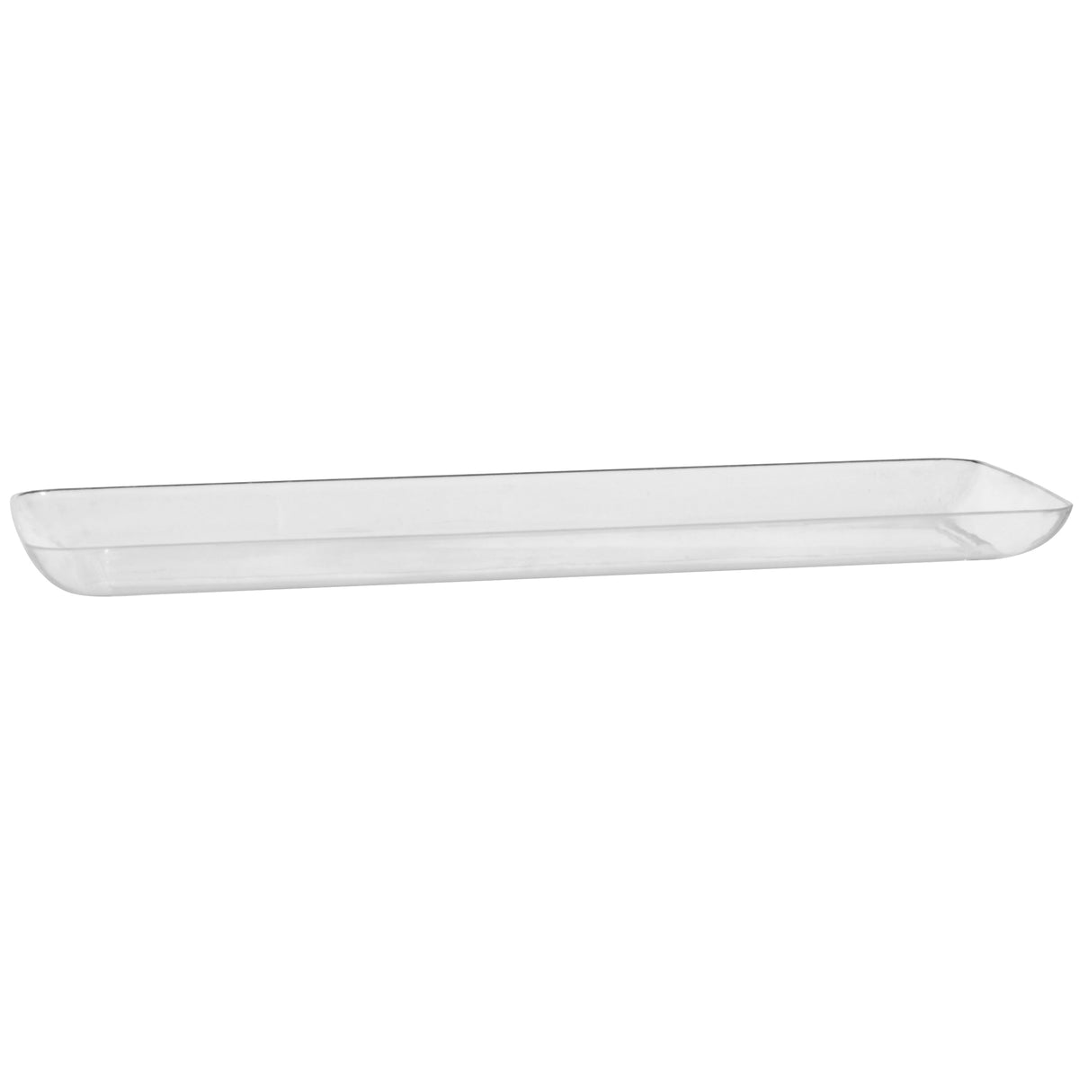 7.5" Long Rectangular Tray, Clear — Case of 200 (Item 6211-CL)
