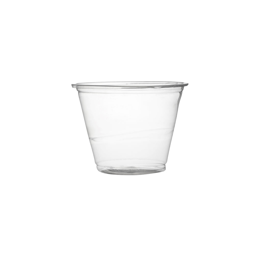 9 oz. PET Squat Drinking/Dessert Cup (92 mm), Clear — Case of 1000 (Item 310992)