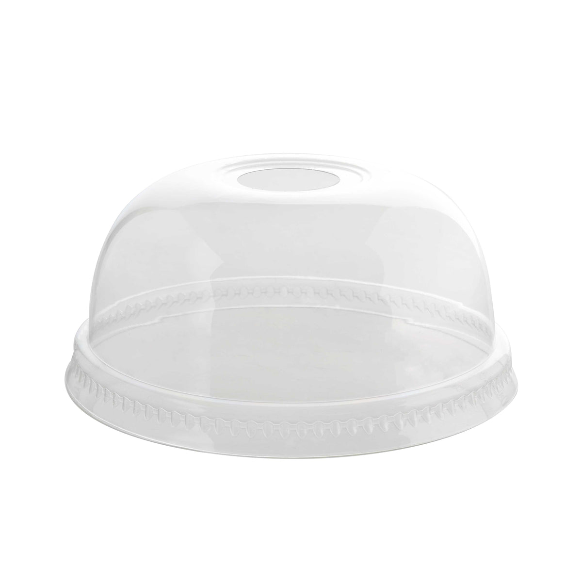 Fits 8-10 oz. PET Dome Lid w/hole (78mm), Clear (Fineline 3178DLH)
