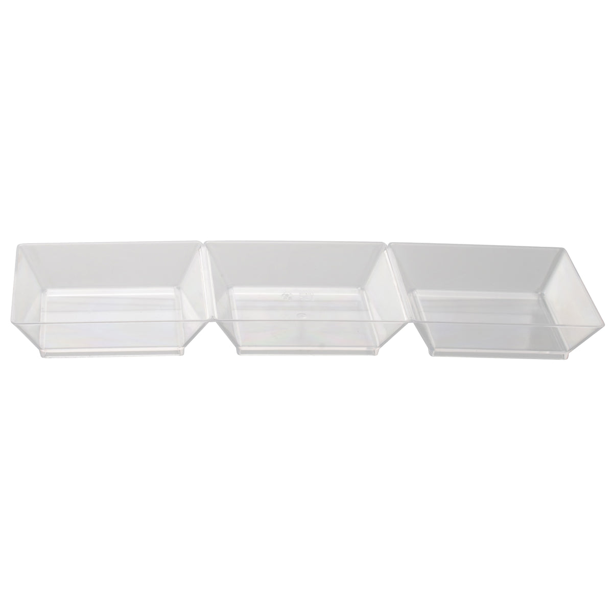 7.5" Long Sectional Tray, Clear — Case of 200 (Item 6212-CL)