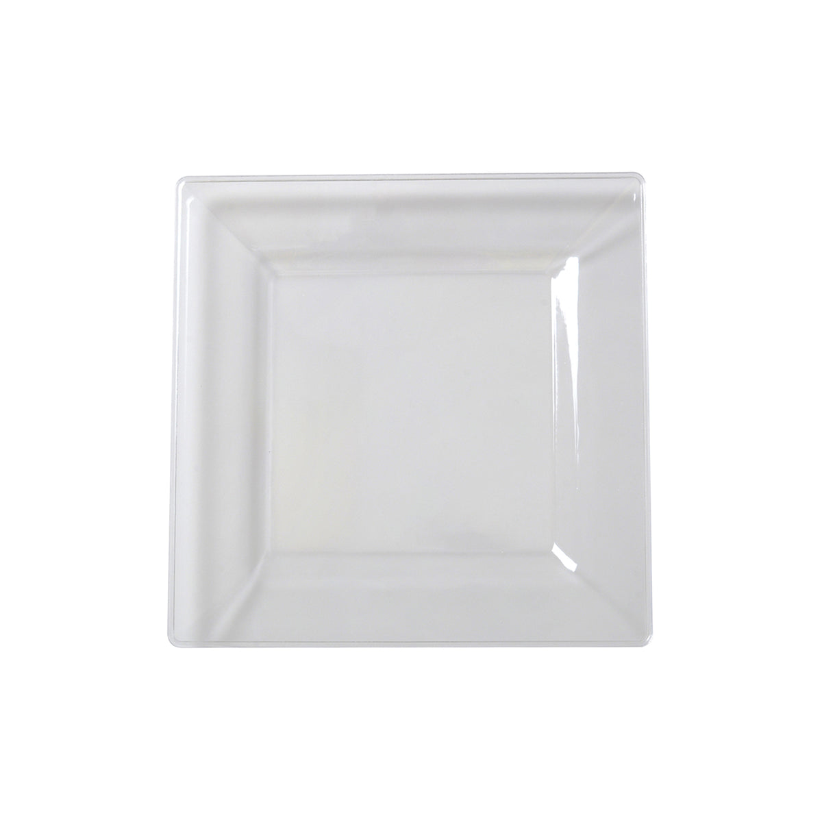 6.5" Square Dessert Plate, Clear — Case of 120 (Item 1606-CL)