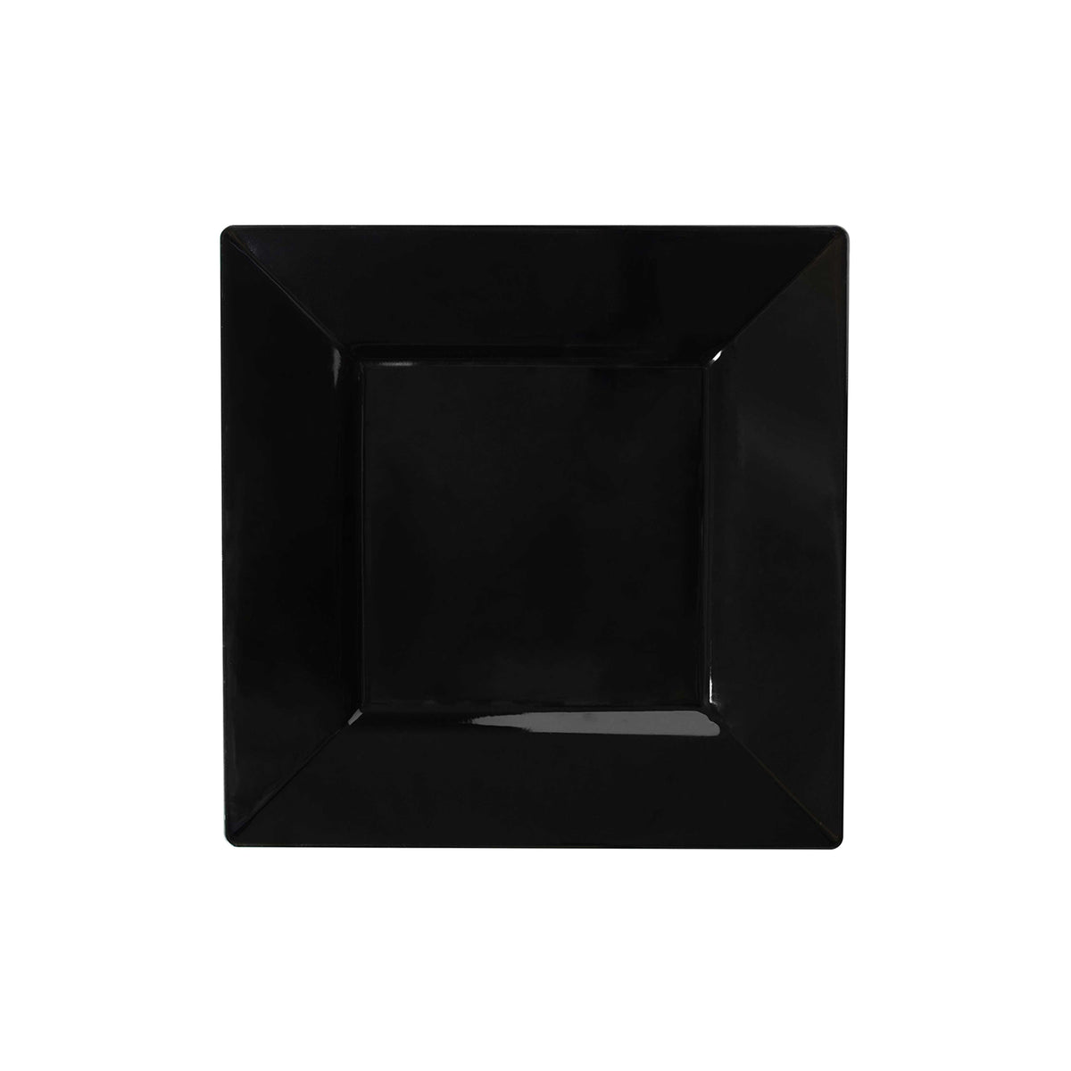 10.75" Square Dinner Plate, Black — Case of 120 (Item 1610-BK)